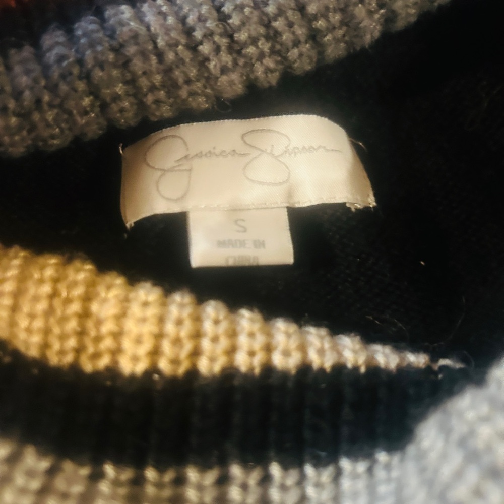 Jessica Simpson Multicolor Patterned Turtleneck S… - image 3